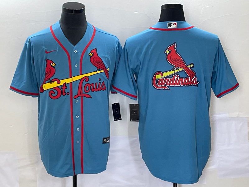 Men's St. Louis Cardinals Light Blue Alternate Team Jersey